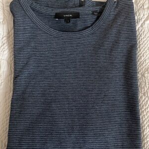 Vince Navy Striped Tee
